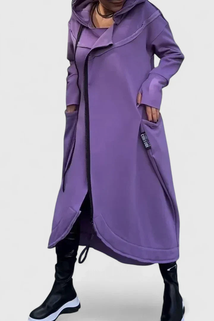 Melina | Langer Damen Kapuzenmantel